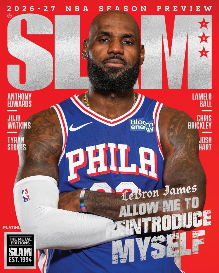 开启生涯第24季！詹姆斯登上《Slam》杂志最新一期封面